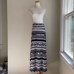 Black and White Maxi Skirt